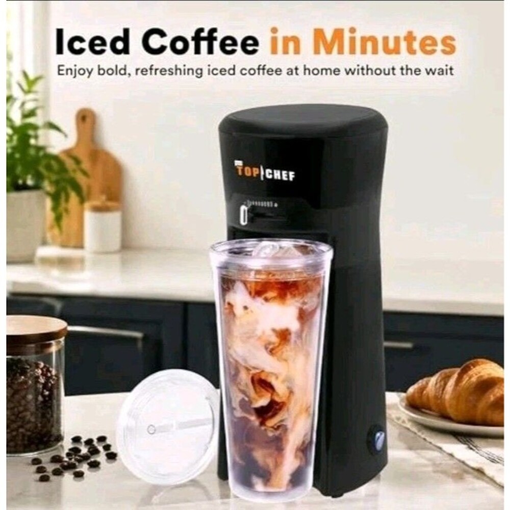 Mr. Coffee Top Chef 20oz Iced Coffee & Tea Maker Insulated Tumbler Open Box